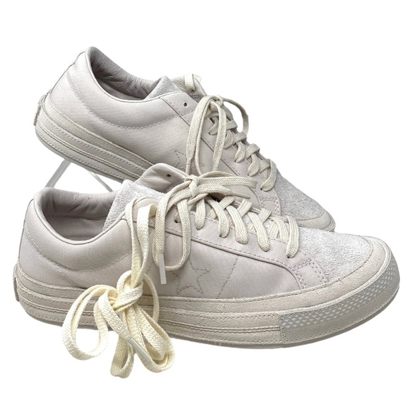 Converse One Star x NOTRE Low White Suede Canvas Women's Sneakers Custom A01630C - Picture 3 of 11